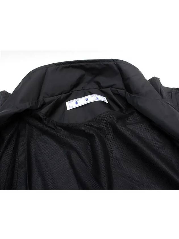 Diagonal Nylon Track Jacket Black - OFF WHITE - BALAAN.