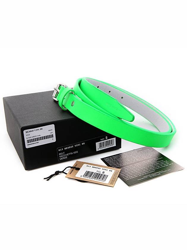 Buckle Leather Belt Green - DSQUARED2 - BALAAN 10