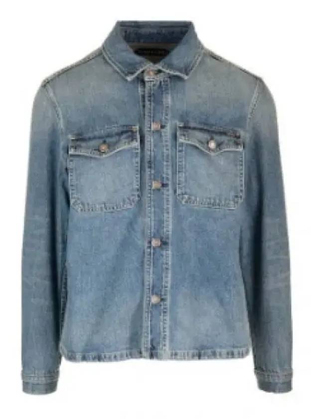 Flap Pocket Denim Jacket Blue - TOM FORD - BALAAN 2