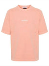 Logo Print Short Sleeve T-Shirt Pink - STONE ISLAND - BALAAN 2