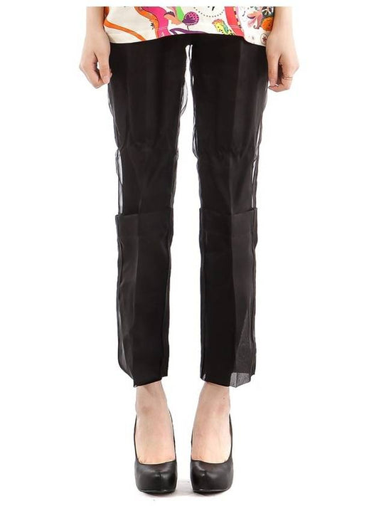 Opale See Through Silk Slacks Black - MAX MARA - BALAAN 2