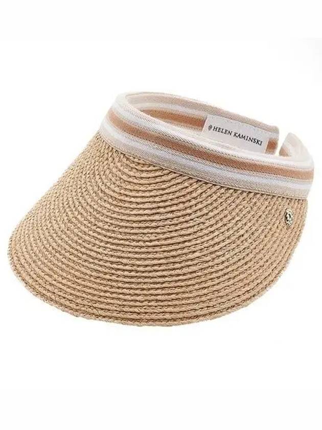 Sun Cap Bianca Natural Nougat Stripe HAT50265 - HELEN KAMINSKI - BALAAN 1