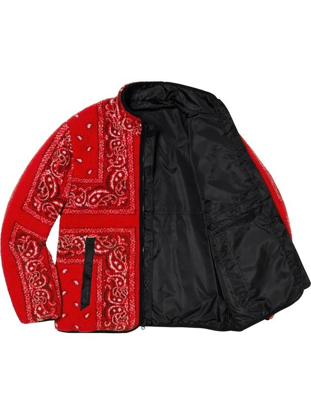 reversible bandana fleece jacket red REVERSIBLE BANDANA FLEECE JACKET - SUPREME - BALAAN 3