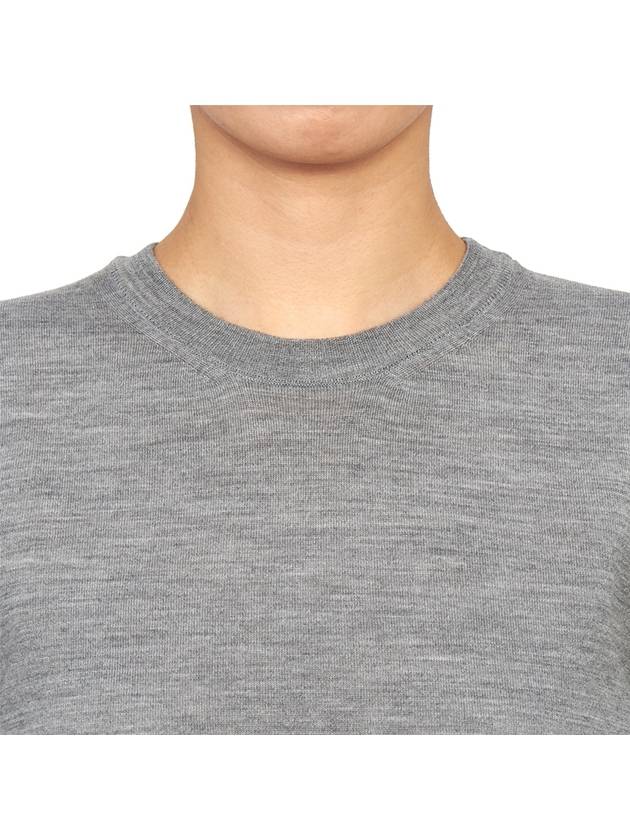 4-Bar Merino Jumper Wool Knit Top Light Grey - THOM BROWNE - BALAAN 6