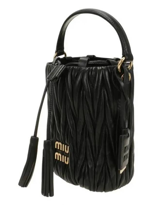 Matelasse Nappa Leather Bucket Bag Black - MIU MIU - BALAAN 3