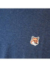 Double Fox Head Patch Classic T-Shirt Navy Melange - MAISON KITSUNE - BALAAN 5