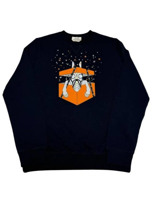 Buart Surprise Crew Neck Sweater Marine H457820HA01 - HERMES - BALAAN 1