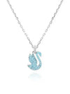 Women's Iconic Swan Pendant Small Rhodium Plated Necklace Blue - SWAROVSKI - BALAAN 2