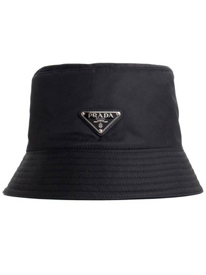 Triangle Logo Re-nylon Bucket Hat Black - PRADA - BALAAN 2