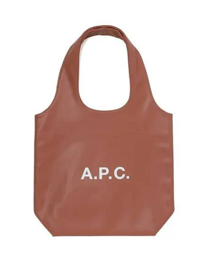 Ninon Small Recycled Leather Tote Bag Brown - A.P.C. - BALAAN 2