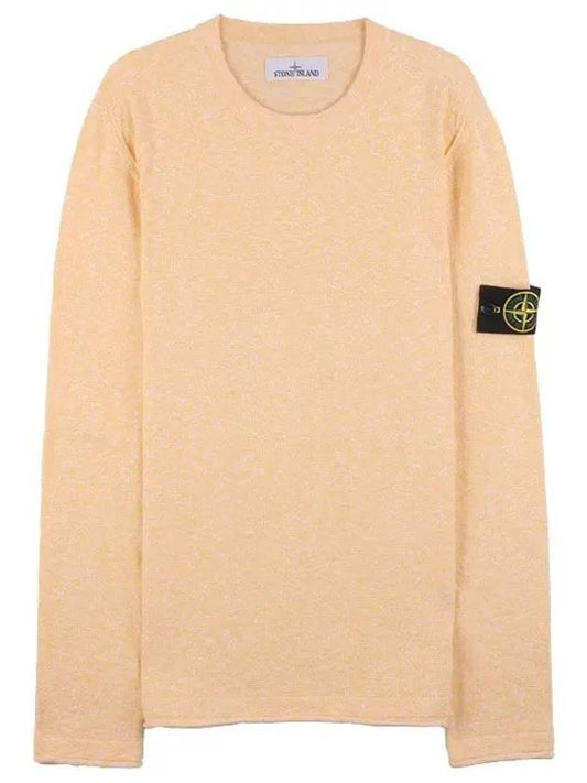 Wappen Patch Crew Neck Knit Top Yellow - STONE ISLAND - BALAAN 2