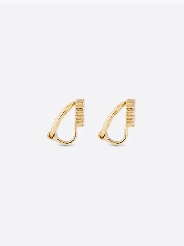 Clair CD Signature Clip Earrings Gold - DIOR - BALAAN 4