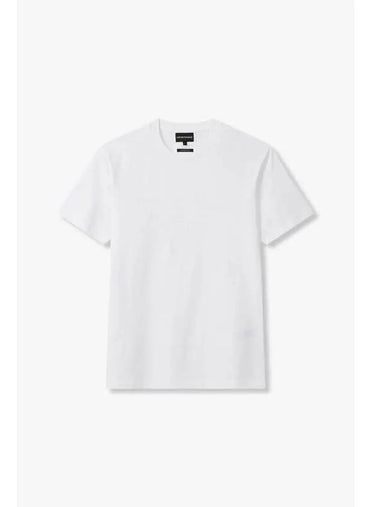 Men s Eagle Logo Jacquard T Shirt White - EMPORIO ARMANI - BALAAN 1