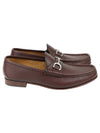 Horsesbit Nestor Grain Leather Loafers Cocoa - GUCCI - BALAAN 1