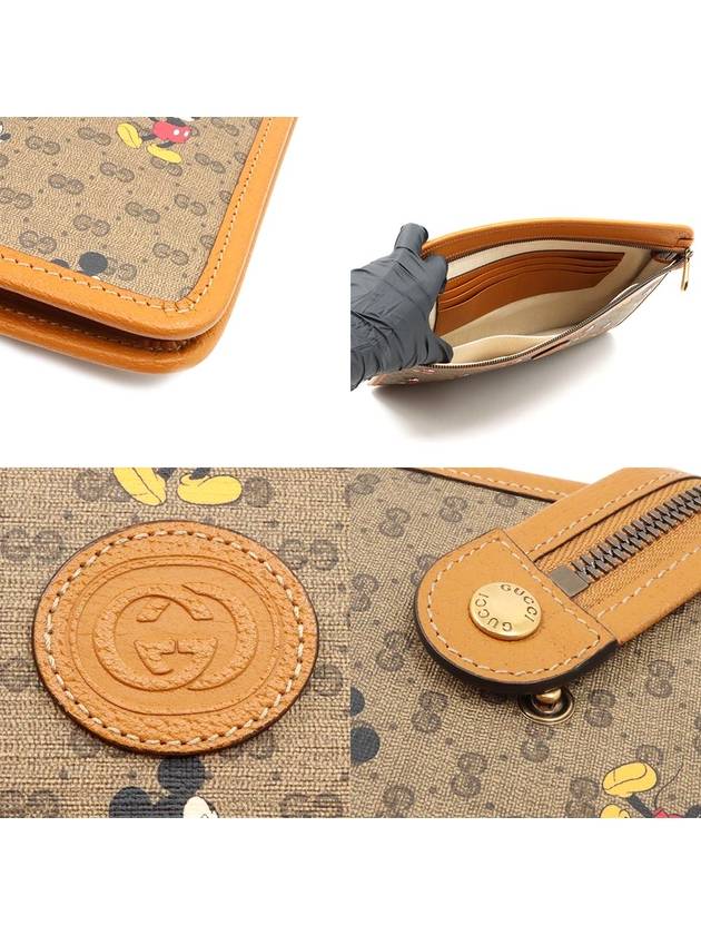 Women s Gucci 602552 Disney x Mini GG Supreme Canvas Mickey Mouse Clutch gt Pouch Gangbuk used luxury goods - GUCCI - BALAAN 8