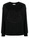 Embroidered Logo Sweatshirt Black - MONCLER - BALAAN 2