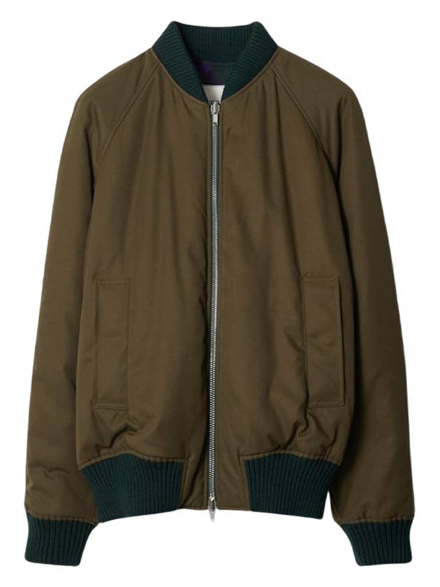 Reversible Check Bomber Jacket Green - BURBERRY - BALAAN 3