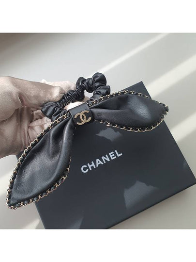 Chain Ribbon Hair Chouchou Black - CHANEL - BALAAN 2