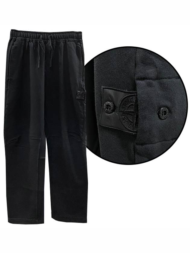 Shadow Project Cotton Fleece Jogger Track Pants Black - STONE ISLAND - BALAAN 2