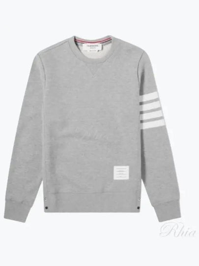 4 Bar Loopback Jersey Sweatshirt Light Grey - THOM BROWNE - BALAAN 2