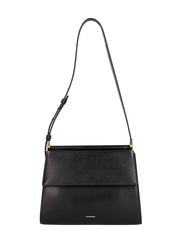 Foldover Leather Shoulder Bag Black - JIL SANDER - BALAAN 2