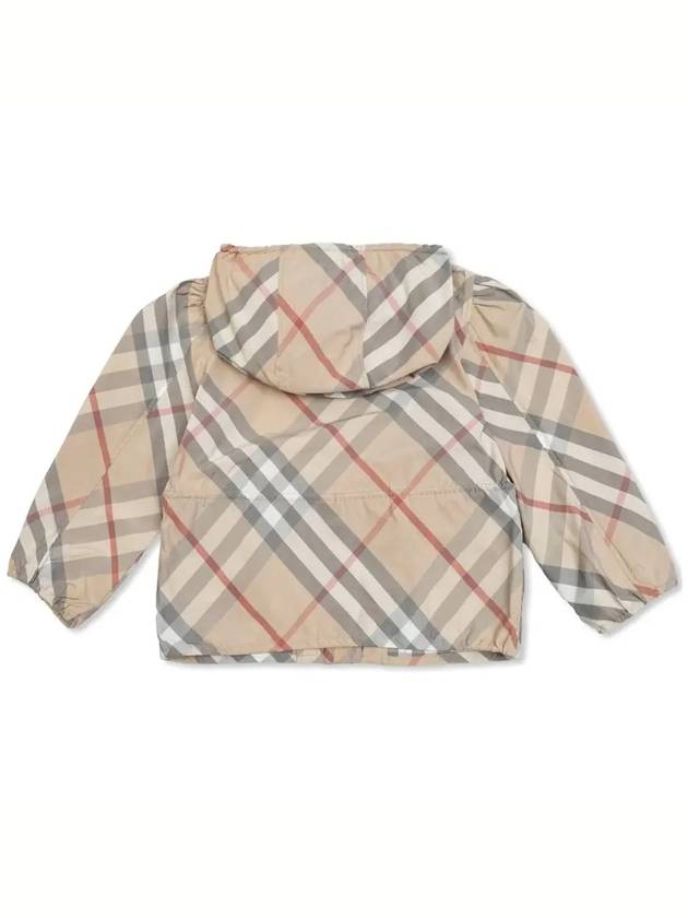 Kids Check Hooded Zip-Up Jacket Pale Stone - BURBERRY - BALAAN 4