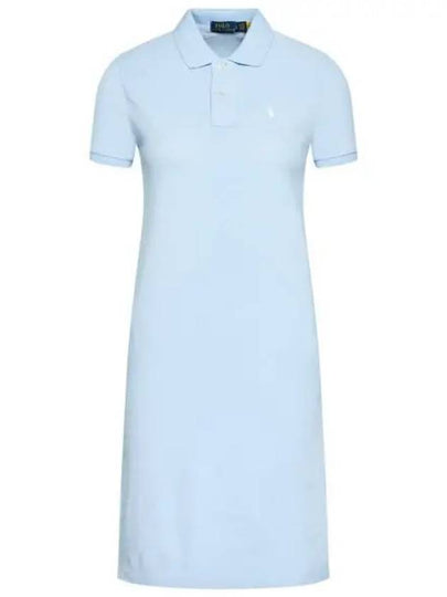 Women's Pony Logo Midi Dress Light Blue - POLO RALPH LAUREN - BALAAN 2