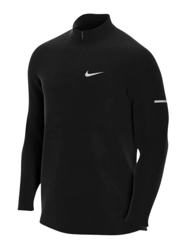 Dri Fit Element Half Zip Running Long Sleeve T-Shirt Black - NIKE - BALAAN 2