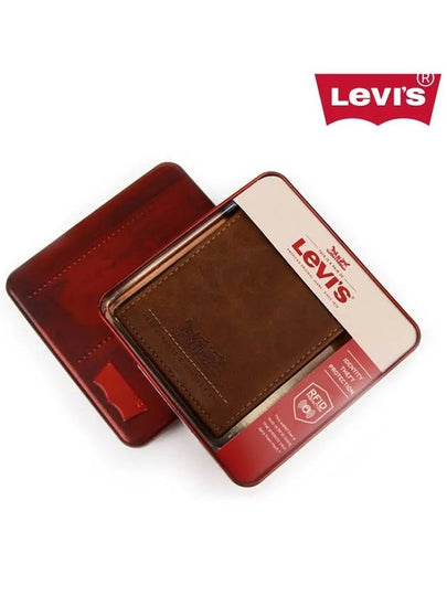 Logo Leather Half Wallet Brown - LEVI'S - BALAAN 2