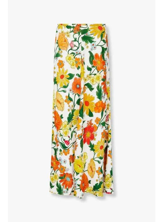 STELLA McCARTNEY Flared Floral Skirt White - STELLA MCCARTNEY - BALAAN 1