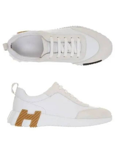 Bouncing Women s White Honey Sneakers 270827 - HERMES - BALAAN 1