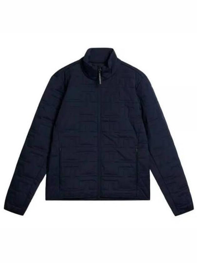 High Neck Quilted Zip-Up Jacket Navy - J.LINDEBERG - BALAAN 2