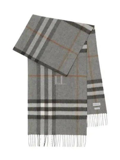 Giant Check Cashmere Scarf Grey - BURBERRY - BALAAN 2