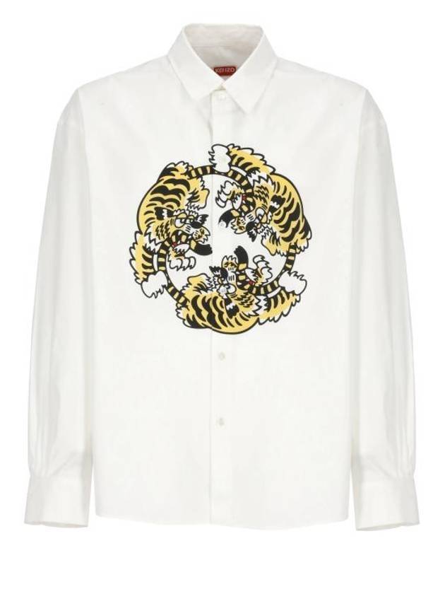 Verdy Market Long Sleeve Shirt White - KENZO - BALAAN 1