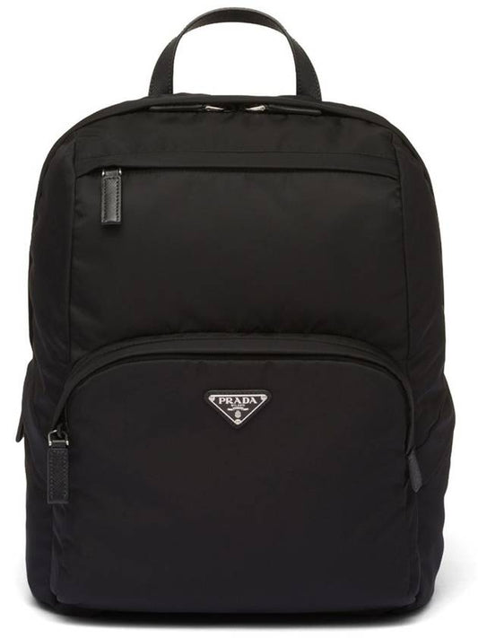 Triangle Logo Re-Nylon Backpack Black - PRADA - BALAAN 2