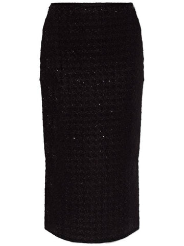 ROTATE Tweed Skirt, Women's, Black - ROTATE - BALAAN 1