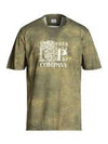 Cotton Graphic Short Sleeve T-Shirt Green - CP COMPANY - BALAAN 2