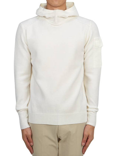 Metropolis Hooded Knit Top White - CP COMPANY - BALAAN 2