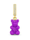 NOSTALGIA BEAR MAGENTA PAVE CONNECTOR Nostalgia Haribo Bear Magenta Cubic Pendant Charm - CRYSTAL HAZE - BALAAN 2