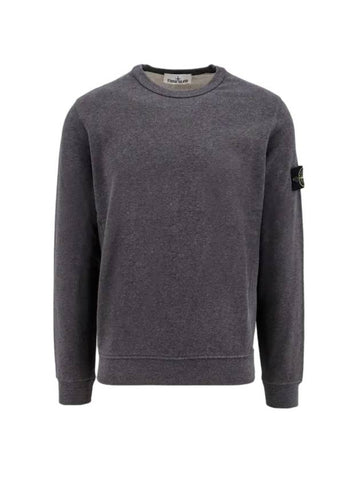 Wappen Patch Crew Neck Cotton Sweatshirt Dark Grey - STONE ISLAND - BALAAN 1