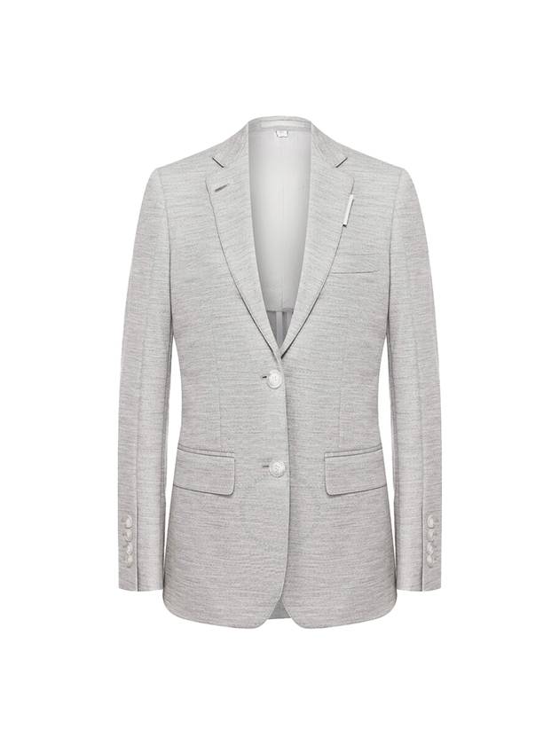 Melange Technical Wool Jersey Blazer Jacket Gray - BURBERRY - BALAAN 1