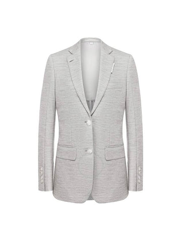 Melange Technical Wool Jersey Blazer Jacket Gray - BURBERRY - BALAAN 1