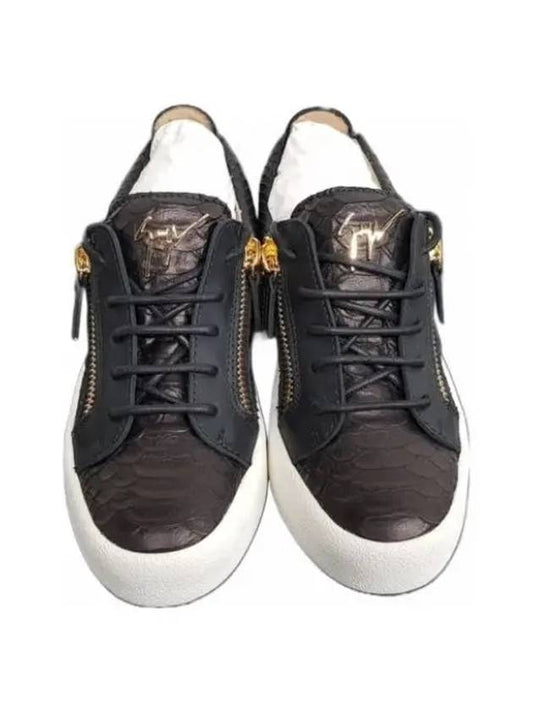 RW70001 003 May London snakeskin sneakers black - GIUSEPPE ZANOTTI - BALAAN 2