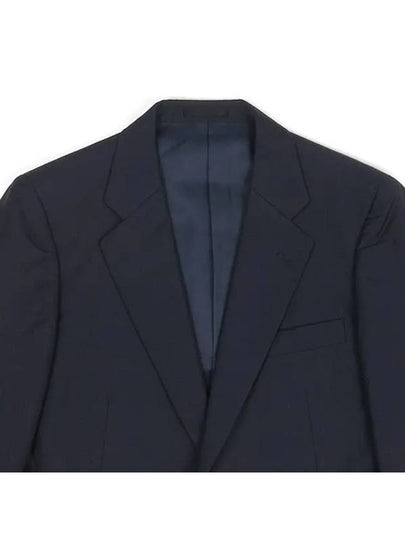 Navy Stripe Pattern Men s Blazer Jacket - BURBERRY - BALAAN 2