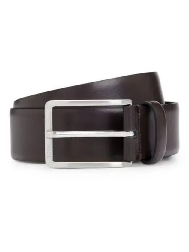 Logo Leather Belt Dark Brown - HUGO BOSS - BALAAN 2