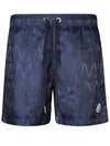 Monogram jacquard swim shorts blue - MONCLER - BALAAN 2