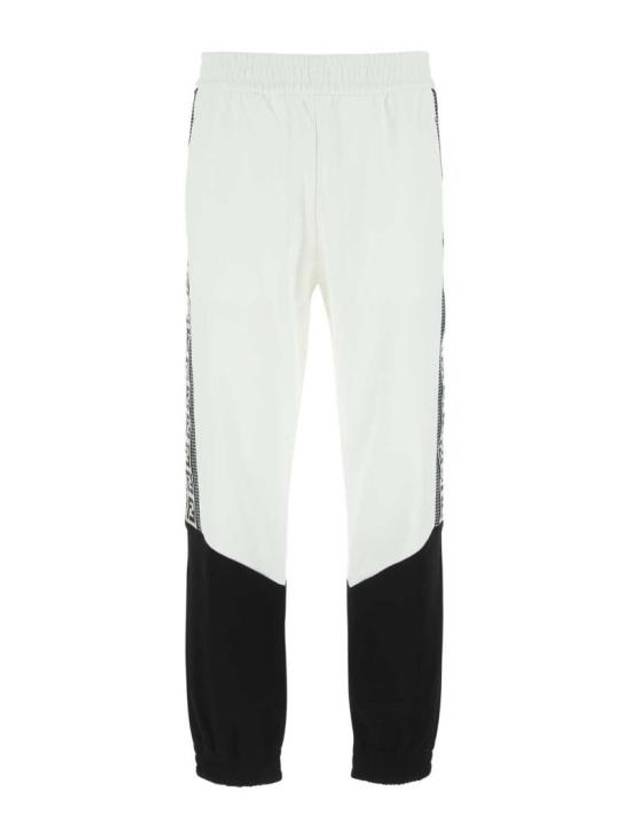 Color Block Logo Side JoGGer Track Pants Black White - FENDI - BALAAN 2