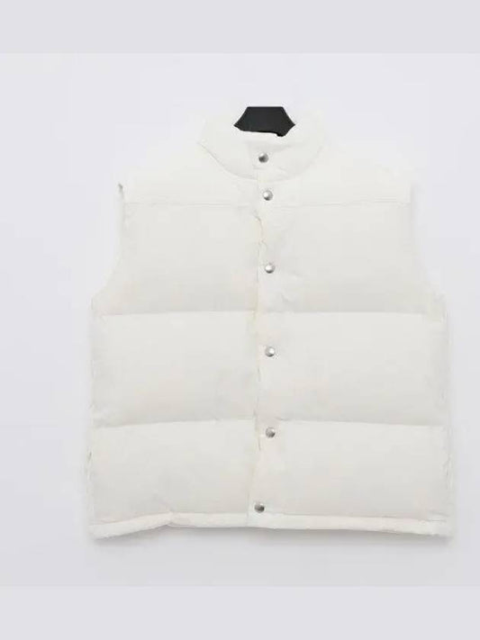 Button Padded Cotton Vest White - BOTTEGA VENETA - BALAAN 2