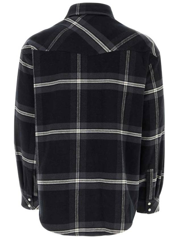 Long Sleeve Shirt PMES023R24FAB0011103 ANTHRACITE OFF - PALM ANGELS - BALAAN 3