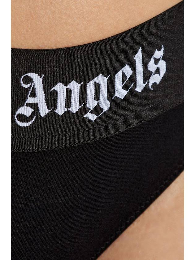 Palm Angels Cotton Thongs, Women's, Black - PALM ANGELS - BALAAN 4